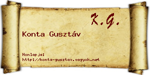Konta Gusztáv névjegykártya