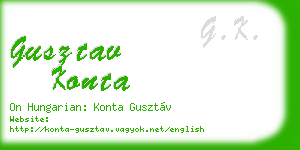 gusztav konta business card
