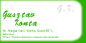 gusztav konta business card